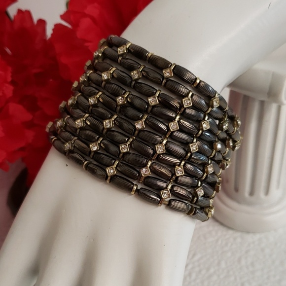 Jewelry - Gunmetal Wide Impact Bracelet